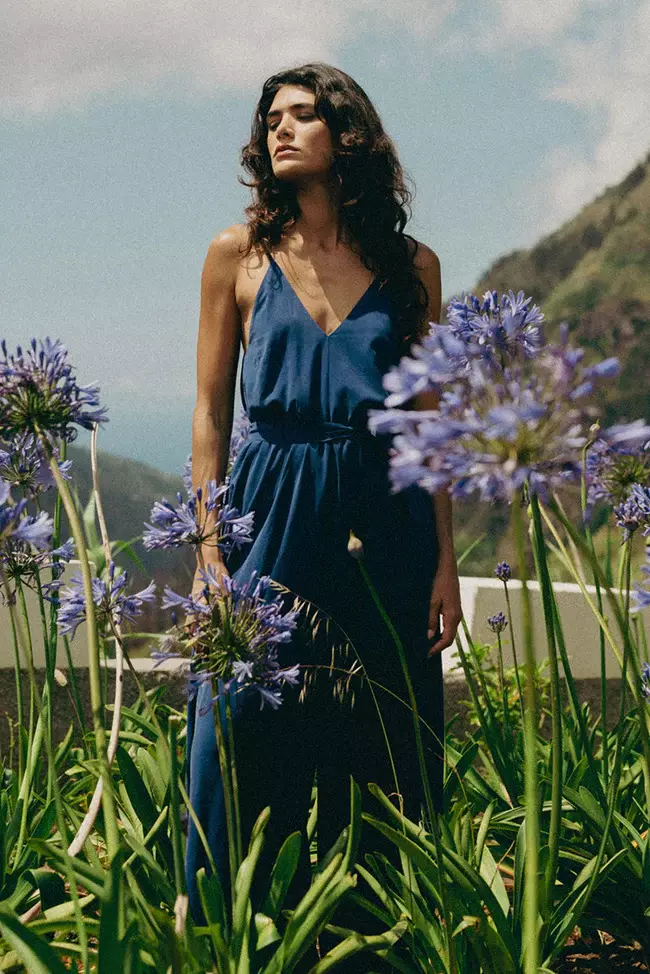 Lovjoi Jozephine Jumpsuit Ocean Einteiler Wide Leg blau